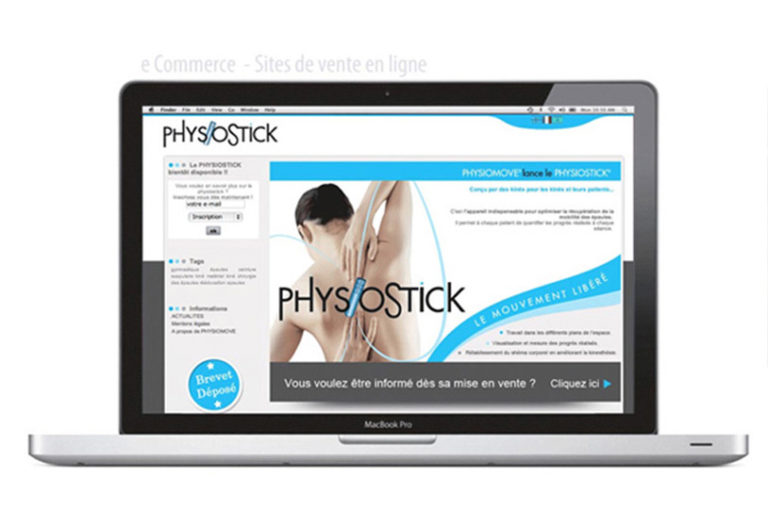 Création boutique en ligne Physiostick