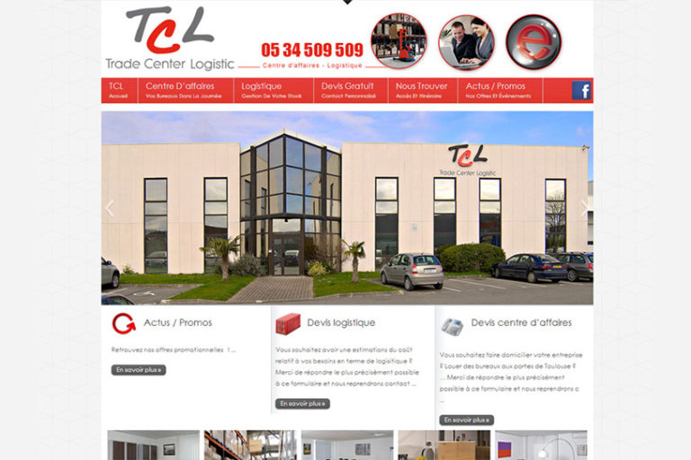 Site internet pour logistique et location de bureaux TCL