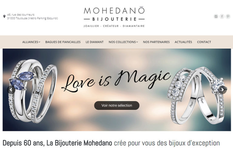 Conception site internet Bijouterie Mohedano