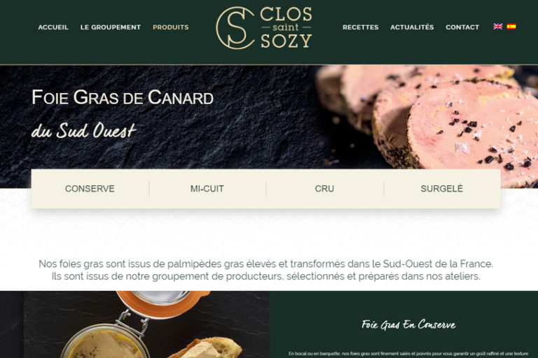 Clos Saint Sozy - Conception site internet toulouse