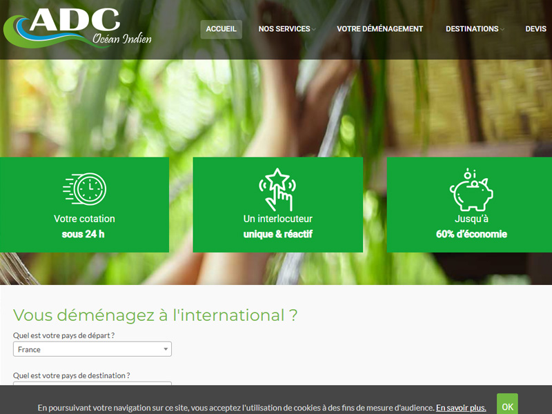 ADC Océan Indien Déménagement international