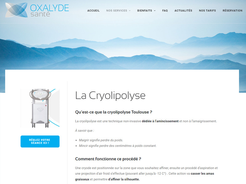 oxalyde Santé - Cryolipolyse - pressothérapie