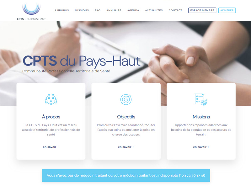 Site internet CPTS pays-haut